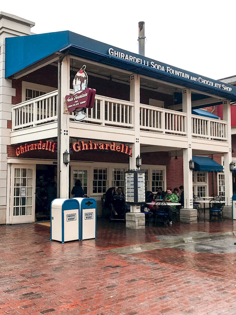 Ghirardelli Soda Shop at Disney California Advventure.