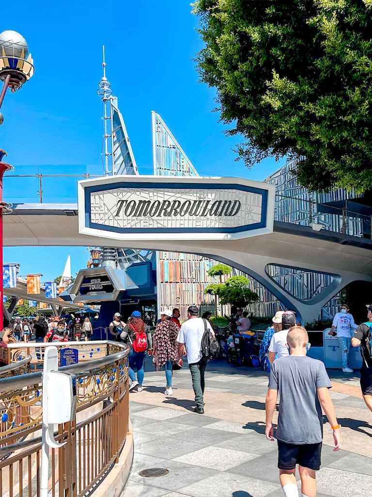 Entrance to Tomorrowland at Disneylan.