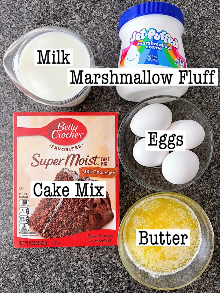 Ingredients to make s'mores cupcakes.