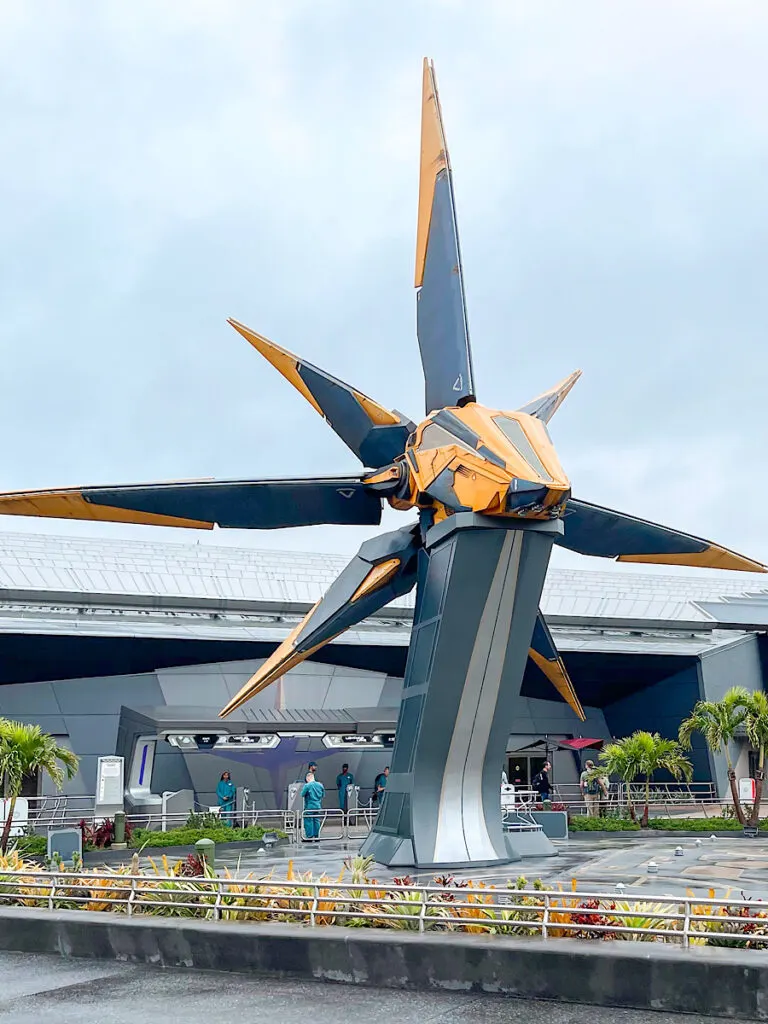 Entrance to Guardians of the Galaxy: Cosmic Rewind at Epcot.