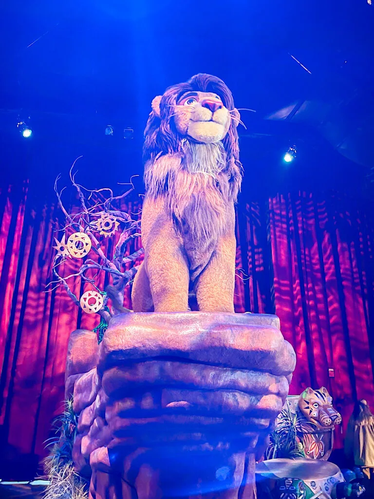 Simba the lion from Festival of the Lion King at Disney's Animal Kingdom Park.