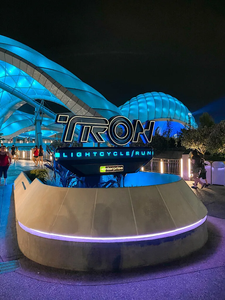 Entrance to Tron at Magic Kingdom.