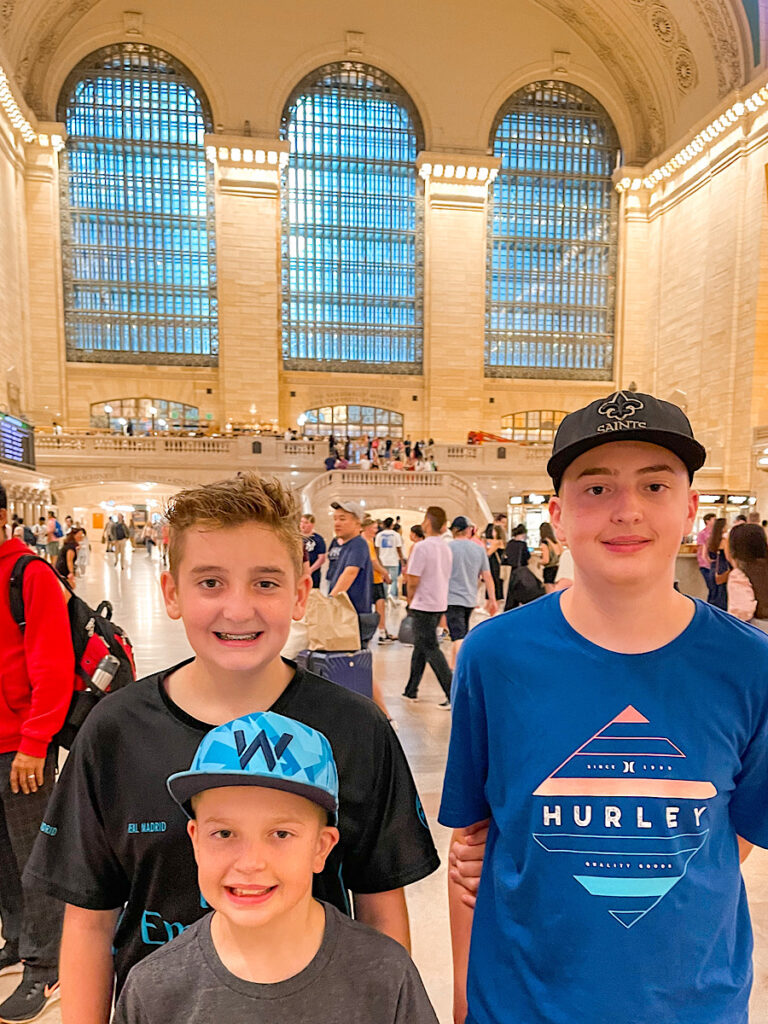 Three Kids at Grand Central Station.