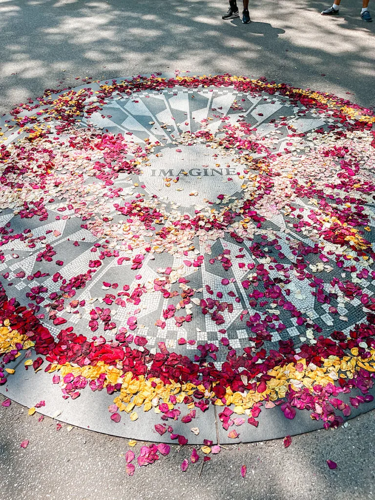 John Lennon memorial in Central Park.