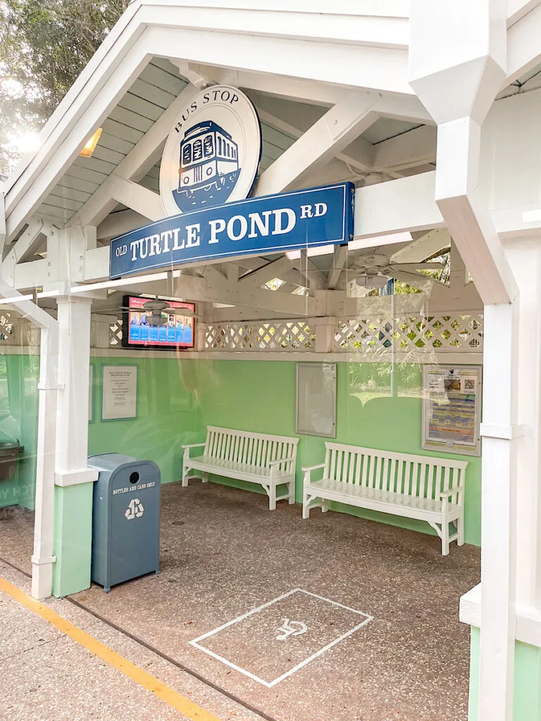 Turtle Pond bus stop at Old Key West.