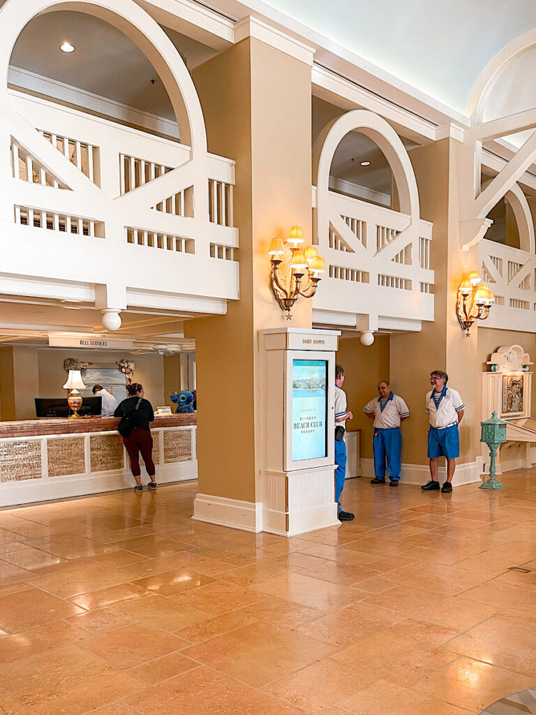 Lobby of Disney's Beach Club.
