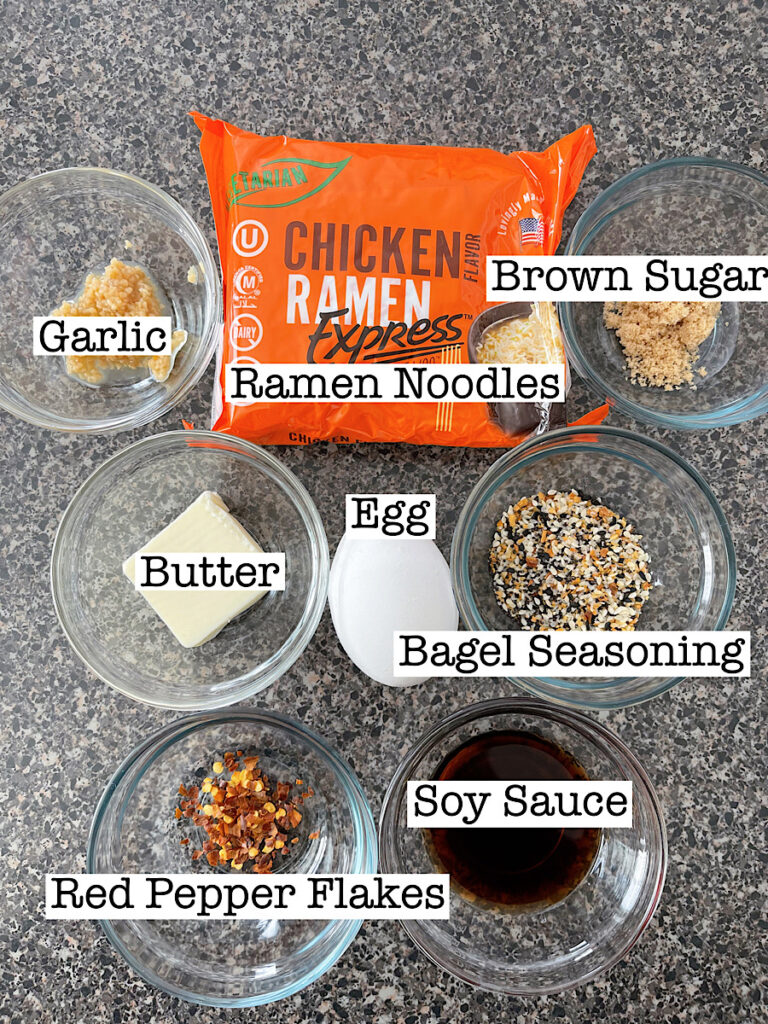 Ingredients to make TikTok Ramen.