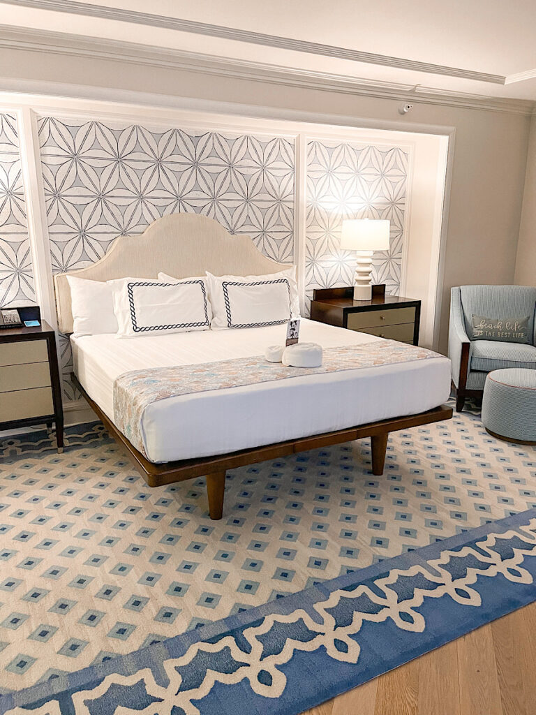 Bedroom of the Newport Suite at Disney's Beach Club.