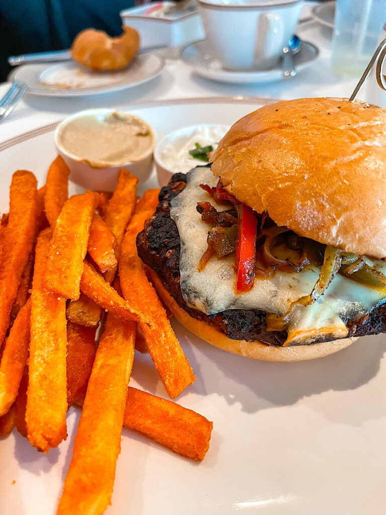 Black Bean burger from lunch at 1923 on the Disney Wish.
