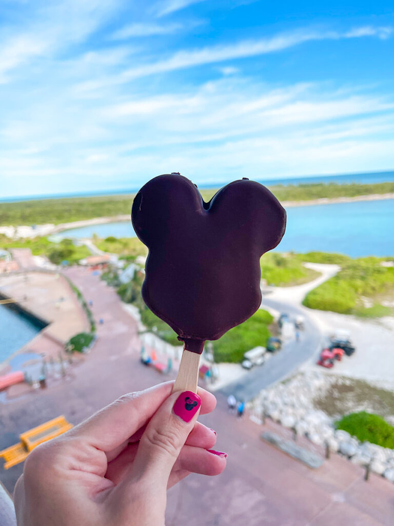 A Mickey Ice Cream bar at Disney's Castaway Cay.