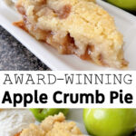 A picture collage of Apple Crumb Pie.