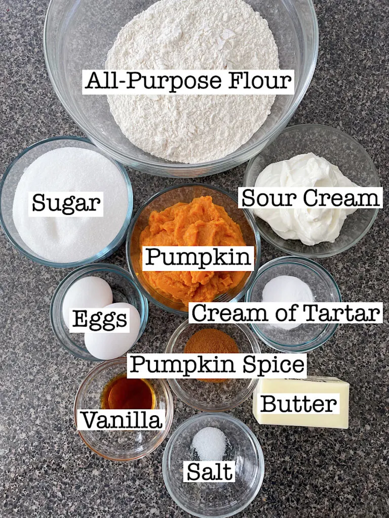 Ingredients to make pumpkin bread.
