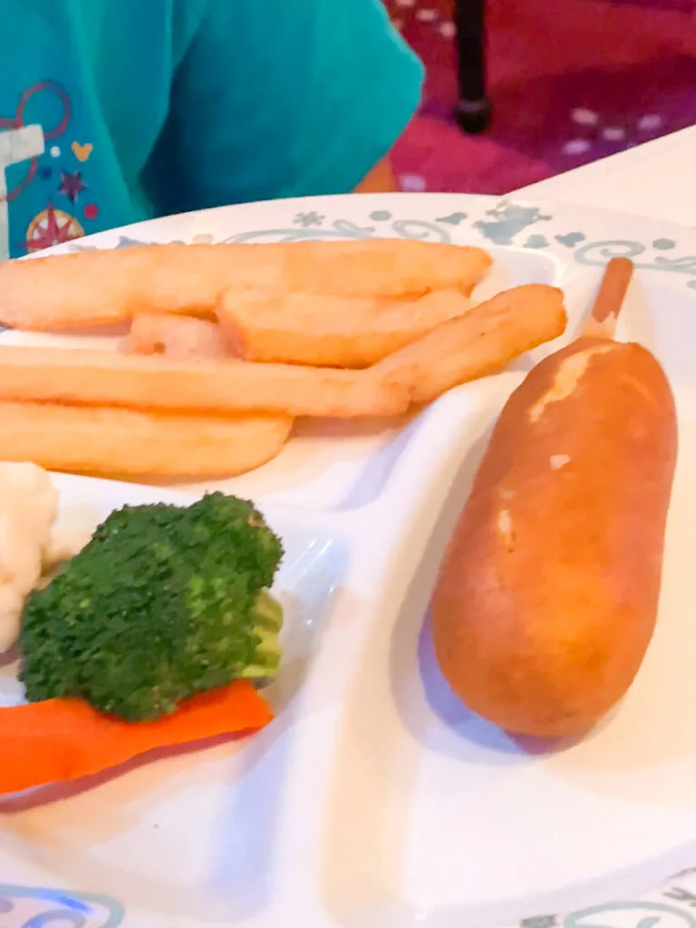 The Royal Corndog from the Arendelle Kid's menu.