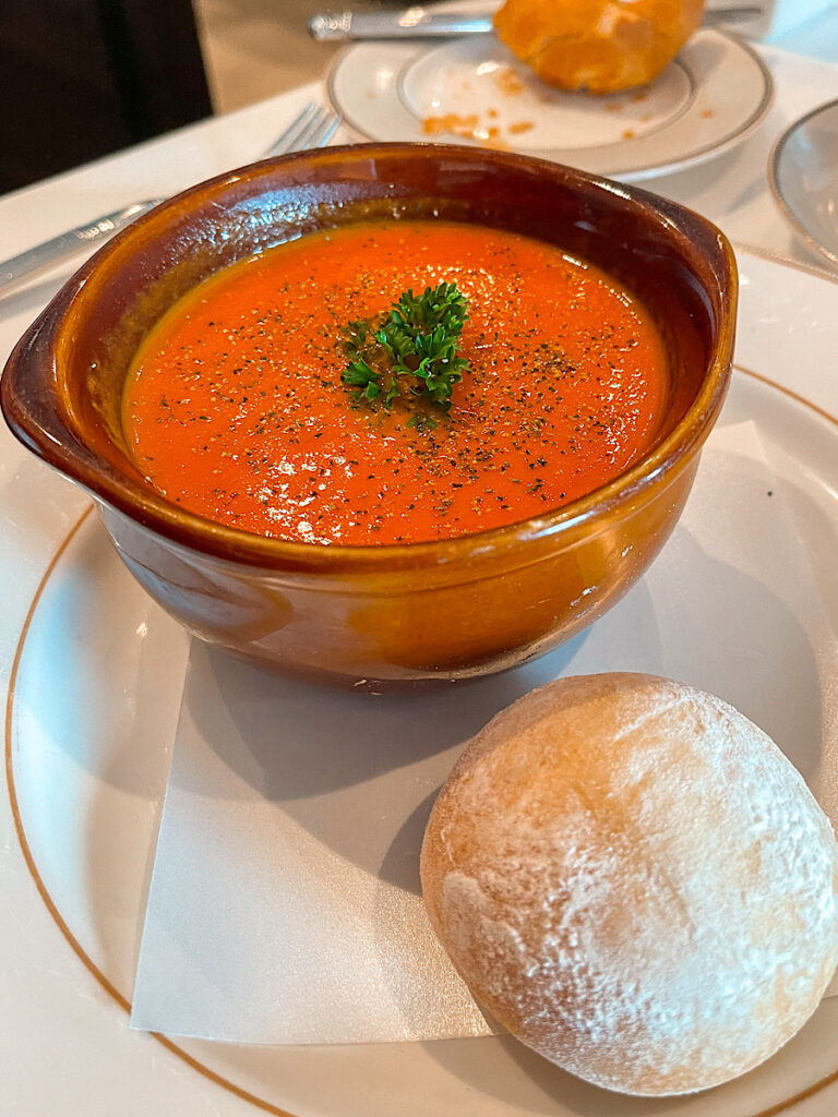 Cream of Tomato Soup from the Disney Wish.