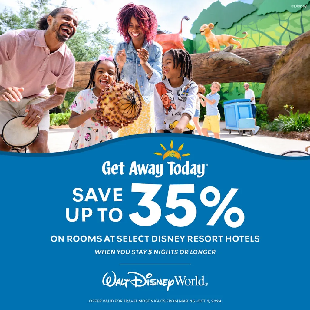 Get Away Today sale on Disney World hotel rooms.