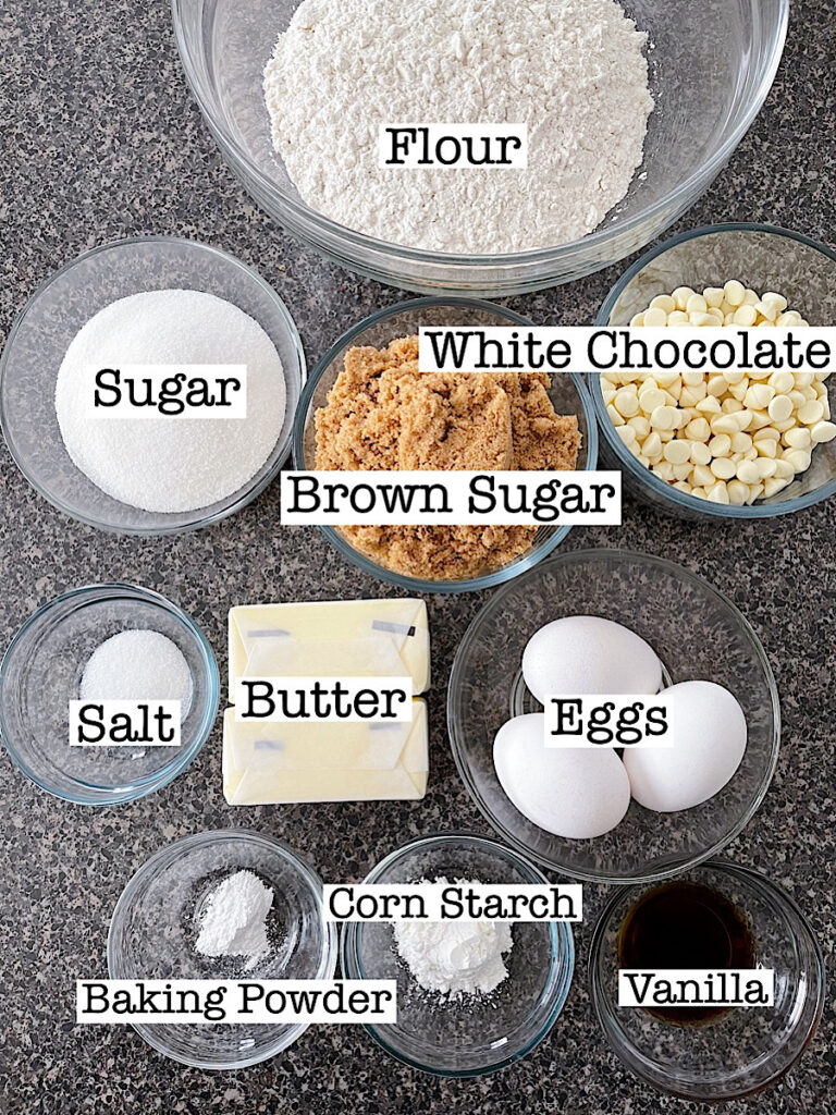 Ingredients to make Applebee's Maple Butter Blondie.