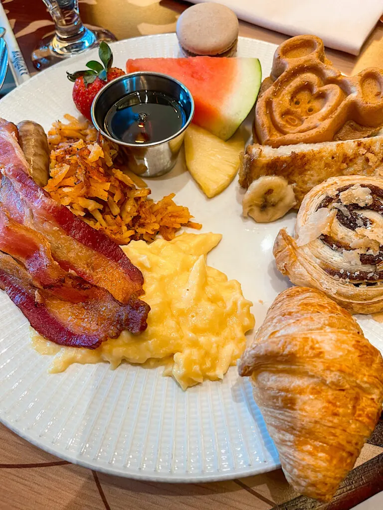A plate of food from Storytellers Cafe brunch.