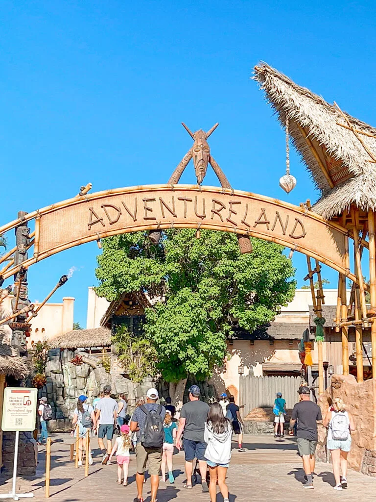 Entrance to Adventureland at Disneyland.