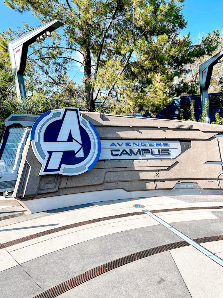 Entrance to Avengers Campus at Disney California Park.