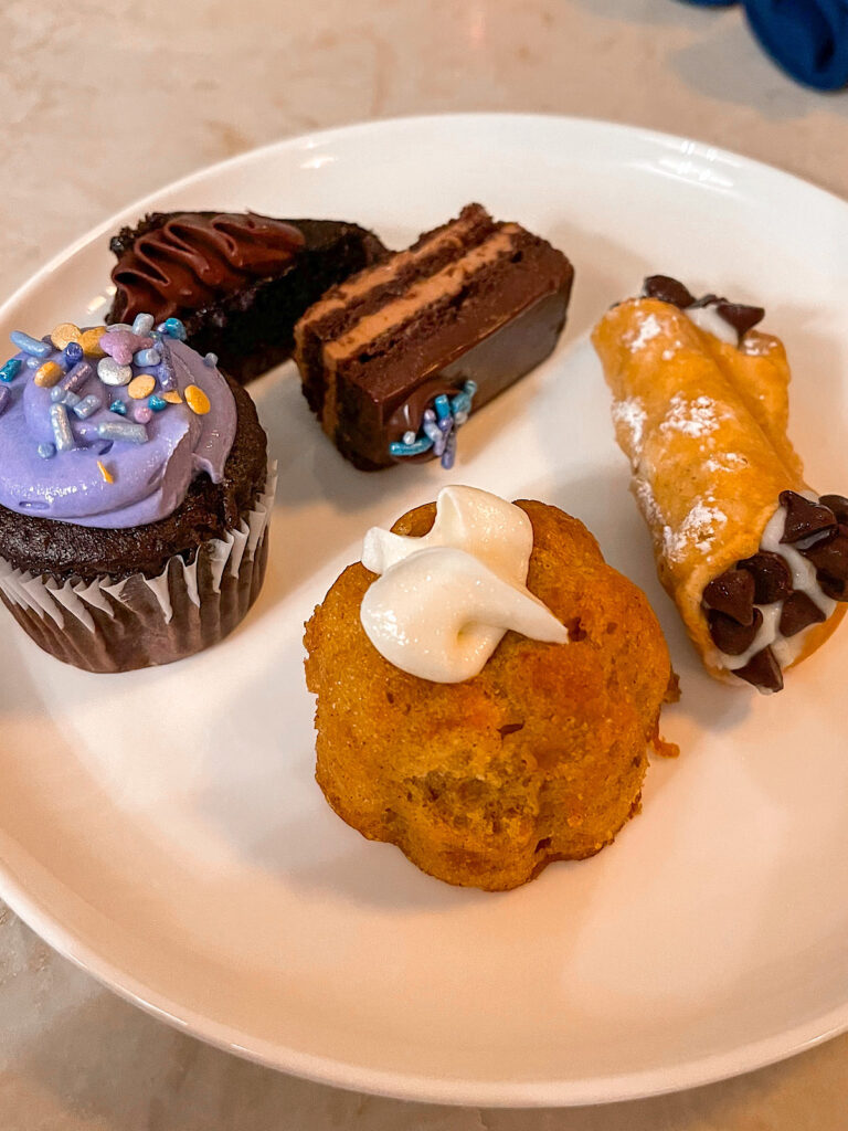 Desserts from Stone Harbor Club Lounge at Disney's Beach Club.