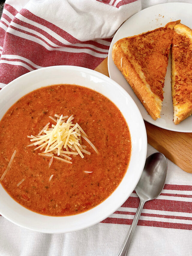 Five Minute Tomato Parmesan Soup