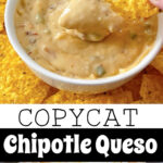 A picture collage of copycat Chipolte Queso Blanco.