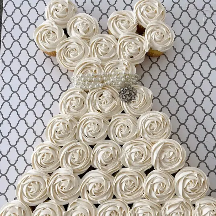A dress made of cupcakes.