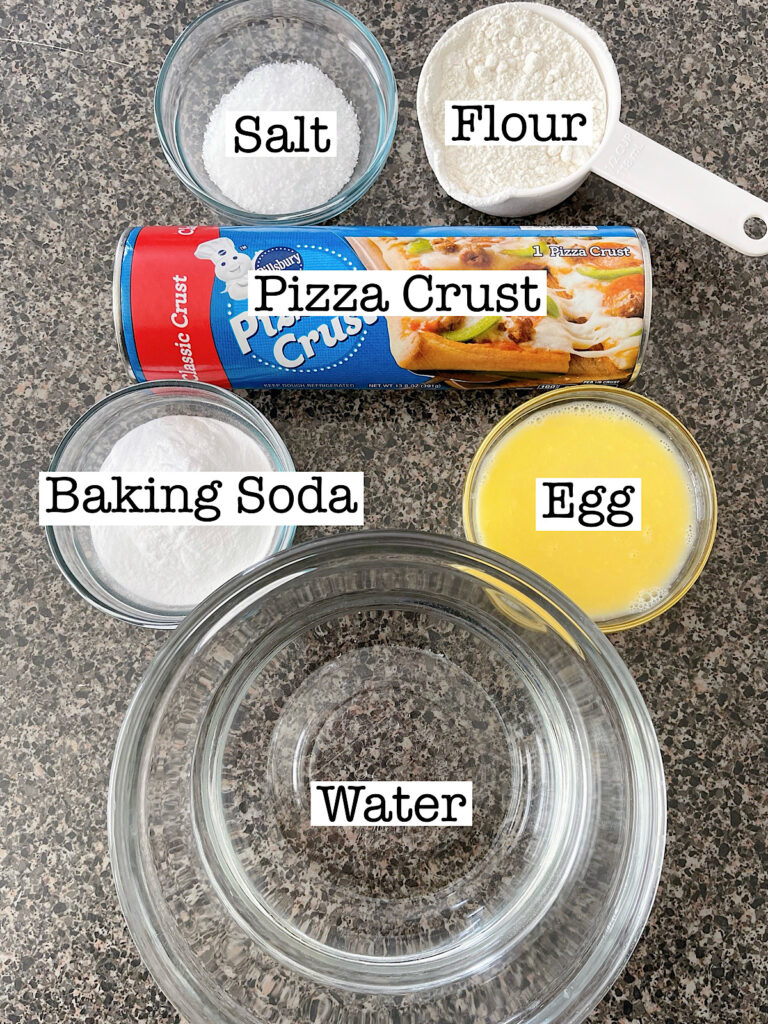 Ingredients to make easy Mickey pretzels.