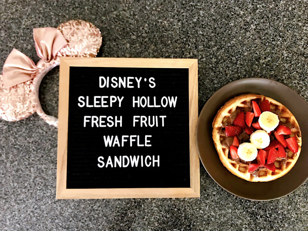 Disney's Sleepy Hollow Fresh Fruit Waffle Sandwich Ingredients.