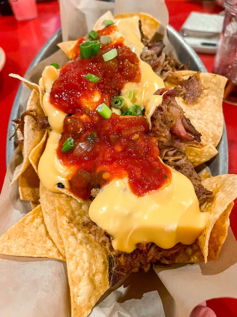 Burnt end nachos from Whispering Canyon Cafe at Disney World.