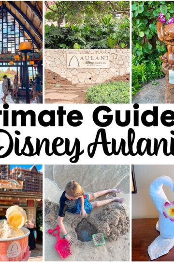 Photo collage of Disney Aulani tips.