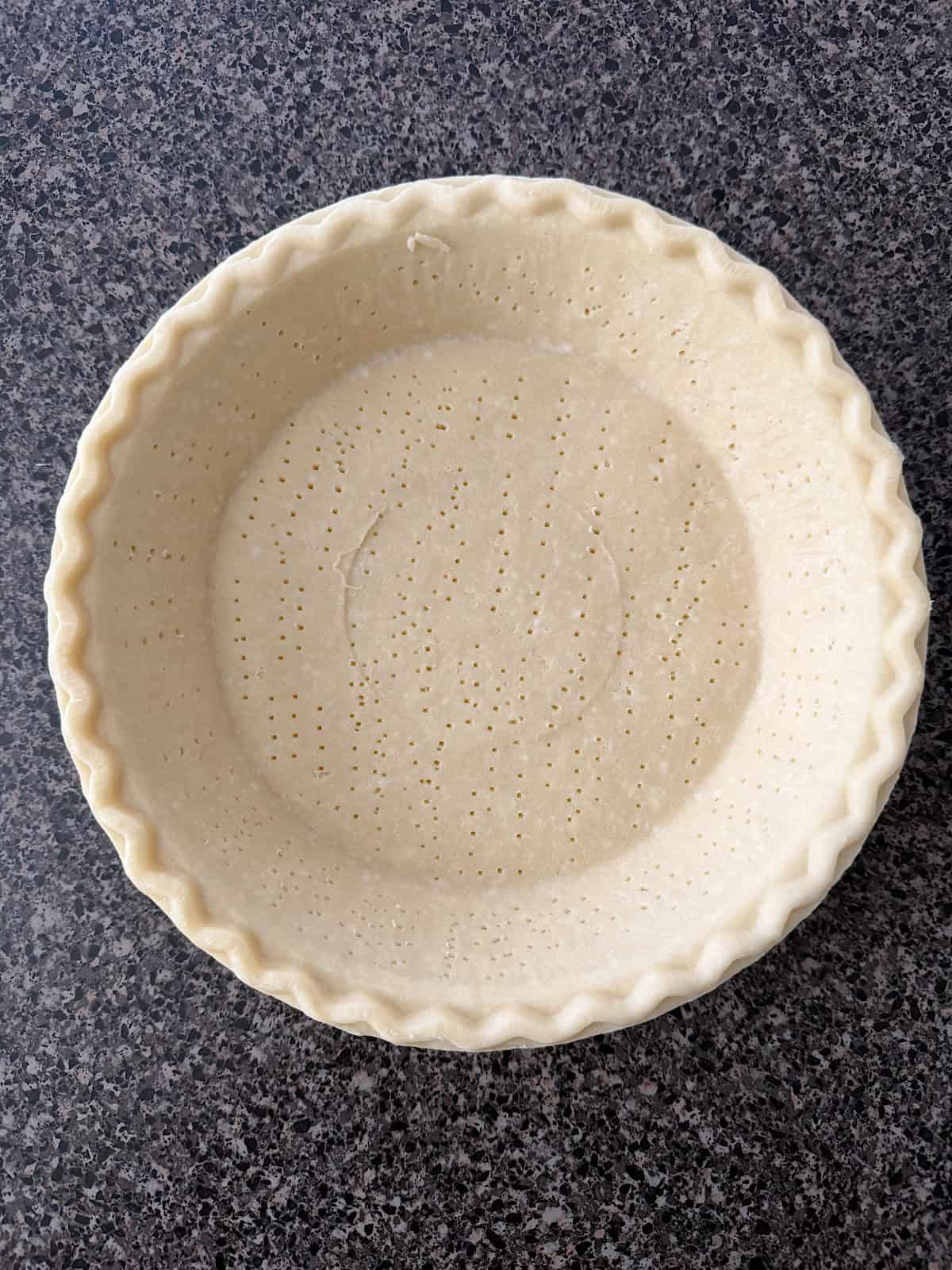 A pre-made frozen pie crust.