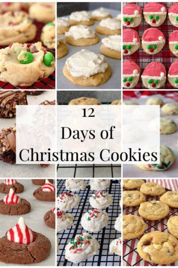 A collage of Christmas Cookies.