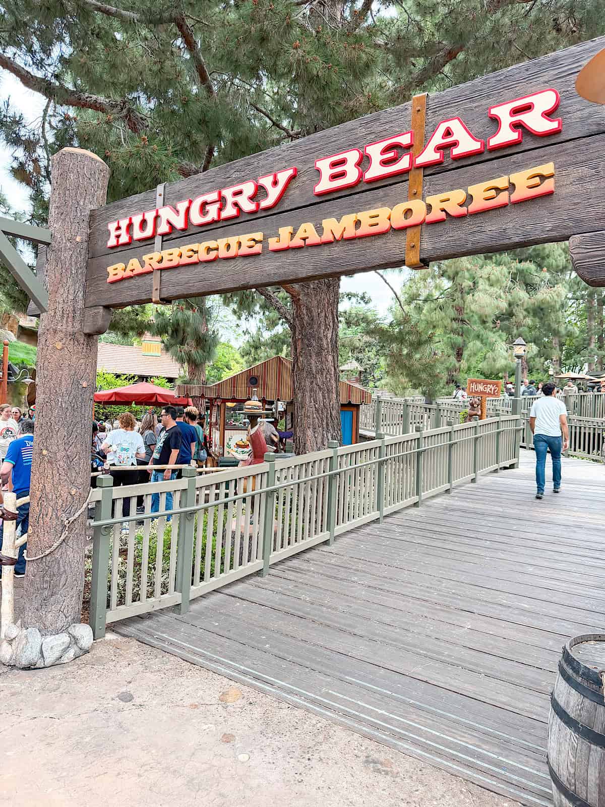Entrance to Hungry Bear Barbecue Jamboree at Disneyland.