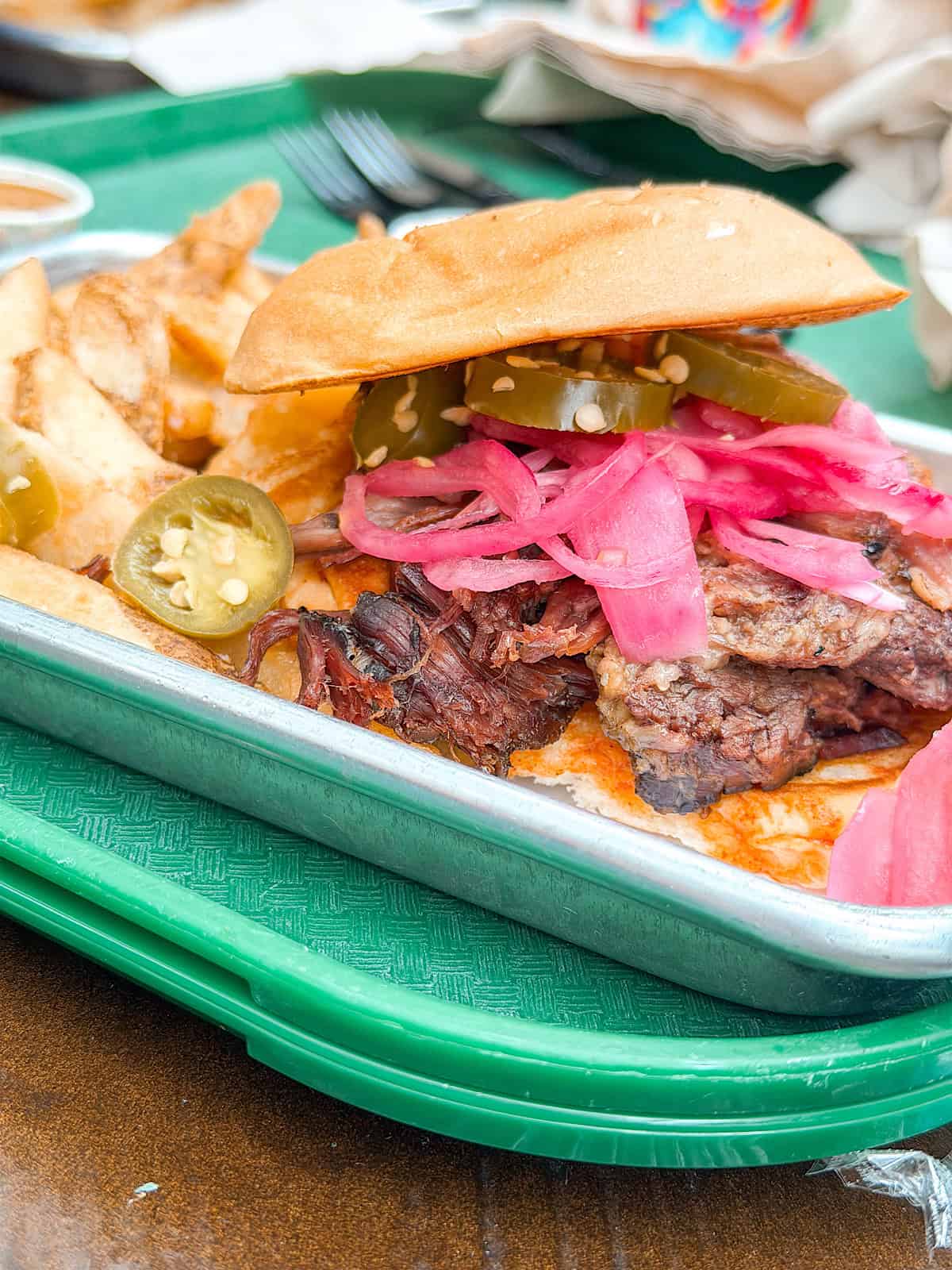 Brisket Sandwich from Hungry Bear Barbecue Jamboree at Disneyland.