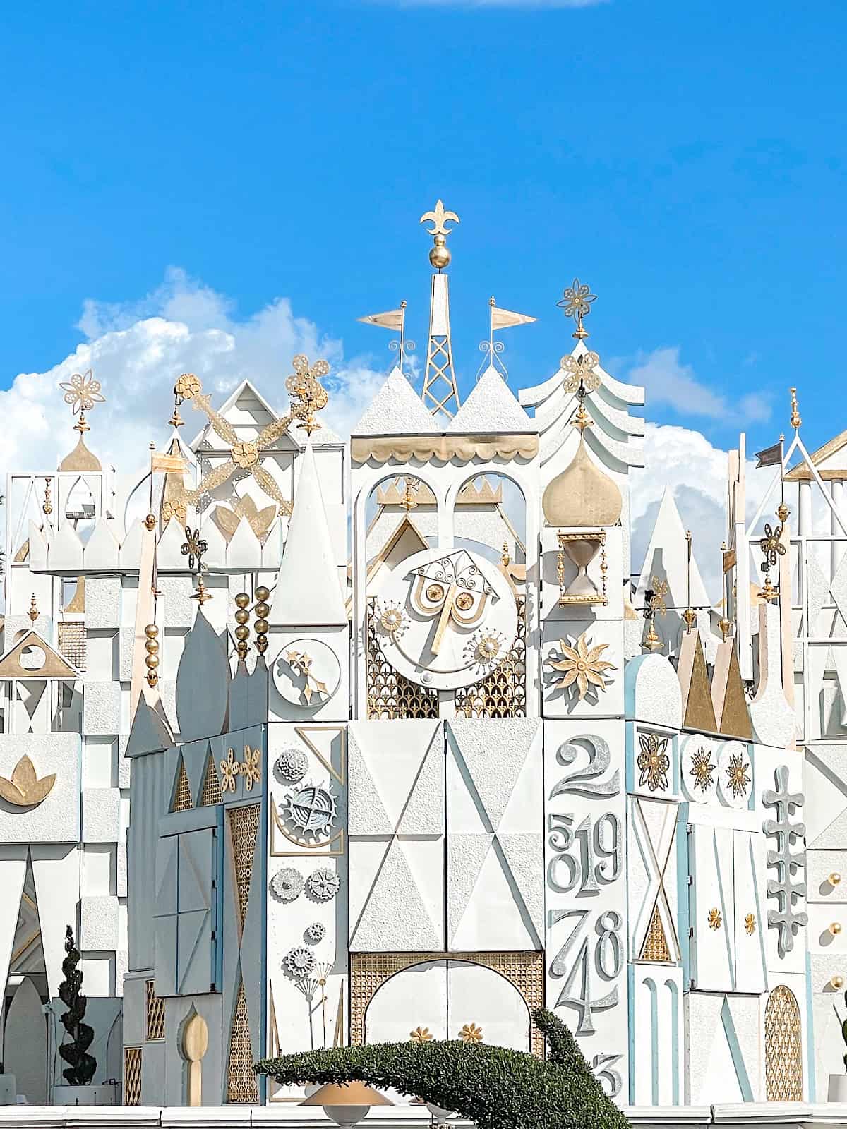 Entrance to it's a small world at Disneyland.