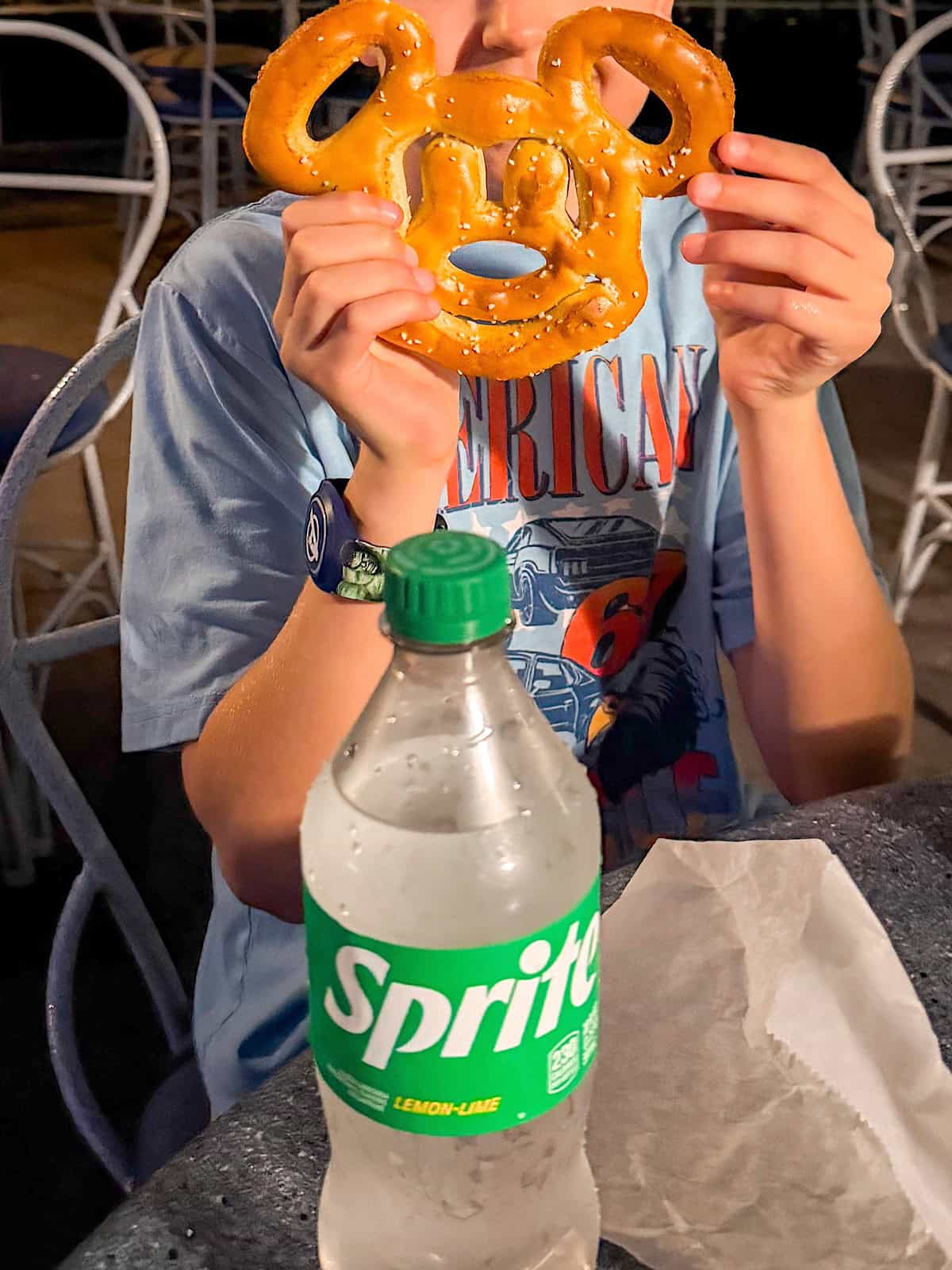 A Mickey Mouse pretzel from Disneyland.