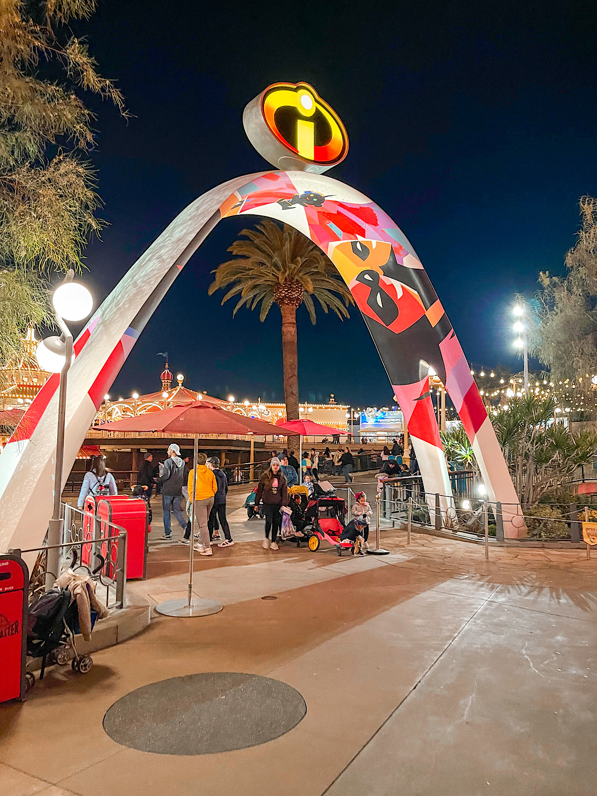 Entrance to Incredicoaster at Disney California Adventure Park.