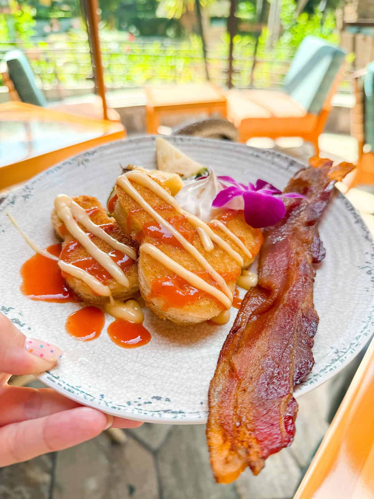Mickey-shaped Tangaroa Toast from the Disneyland Hotel.