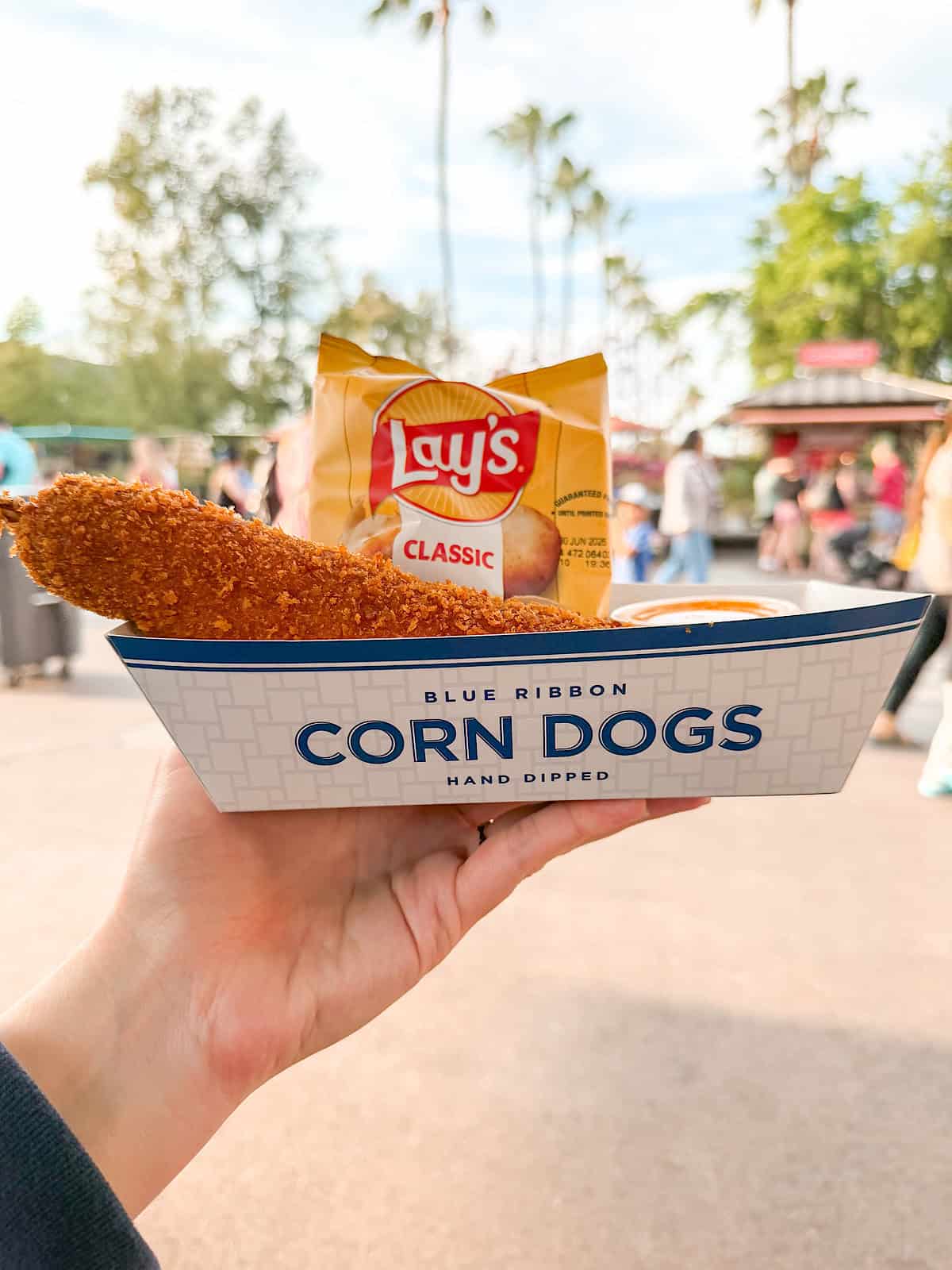 A Golden Dragon corn dog from Blue Ribbon Corn Dogs.
